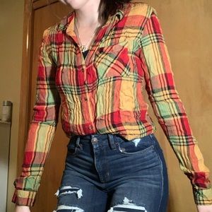 Red, yellow, green & black flannel